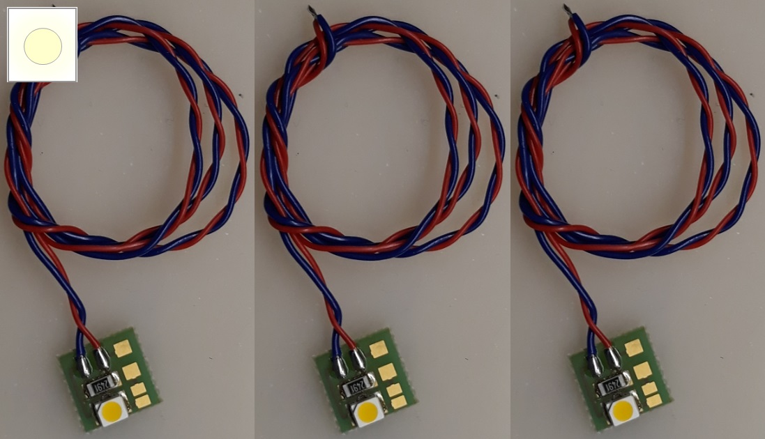 LED-Print, warmwei&szlig;, 8-18 VDC Gleichspannung, 3 Stück