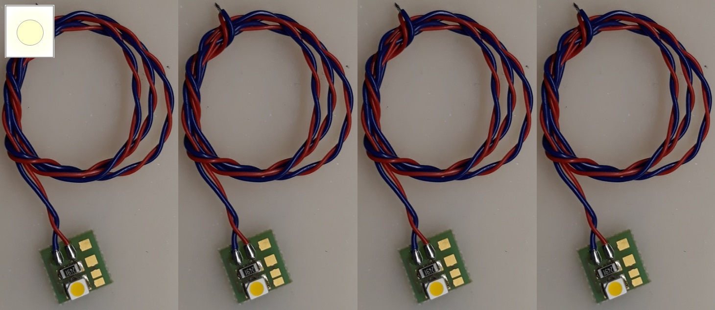 LED-Print, warmwei&szlig;, 8-18 VDC Gleichspannung, 4 Stück