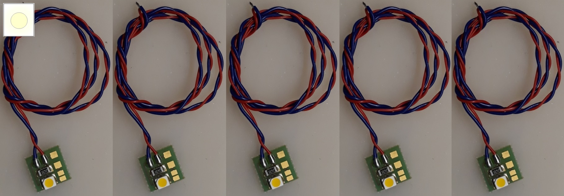 LED-Print, warmwei&szlig;, 8-18 VDC Gleichspannung, 5 Stück